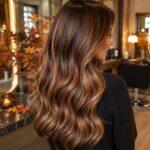 Tendencias de color de pelo otoño 2026: castaño chocolate con balayage cobrizo en Atelier Estilistas
